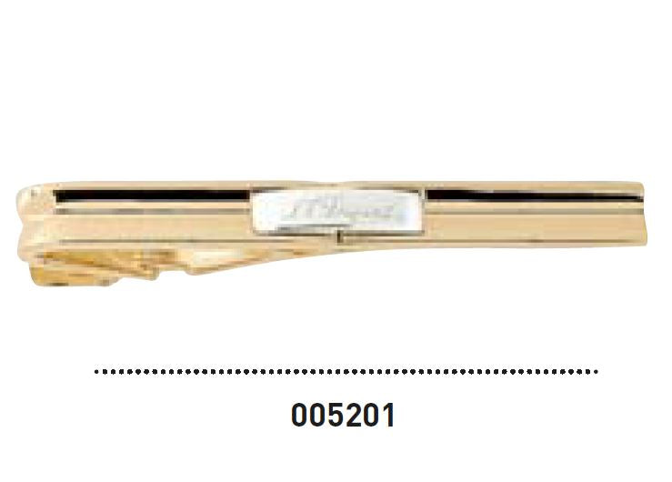S.T. Dupont 005201 tie Bar Pince a cravate tie clip palladium & yellow gold finishes original with guarantee