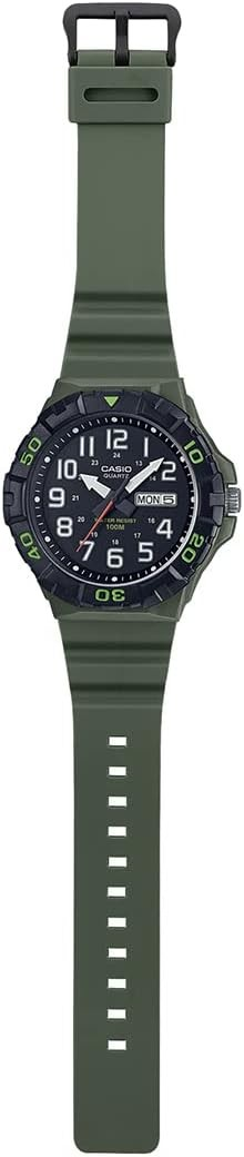 Casio Watch MRW-S300H-3BVDF Solar Analog 100M Military Green Watch 4971850920564