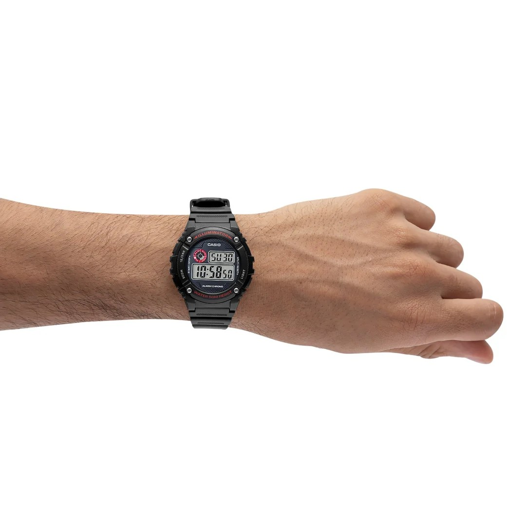 Casio Watch W-216H-1AVDF Men's Digital Black Sporty Watch 4971850999010