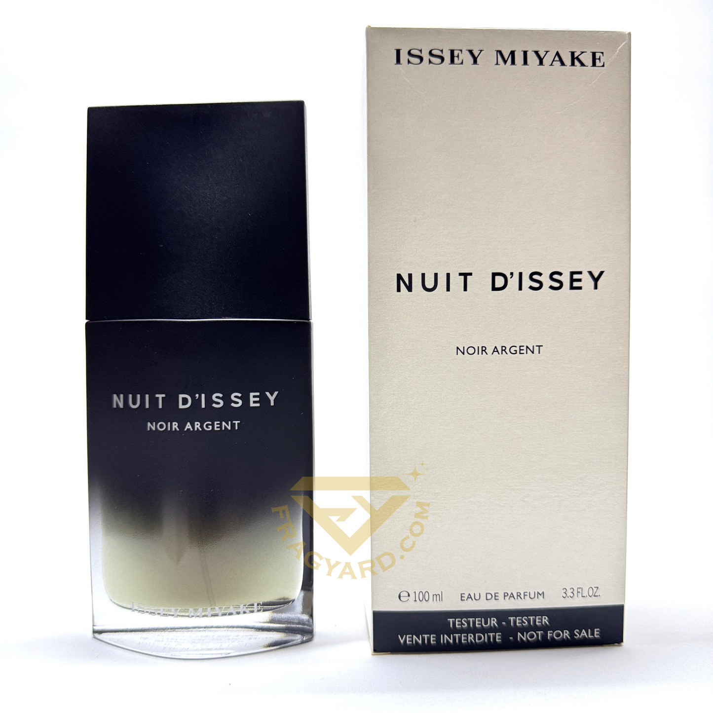 ISSEY MIYAKE NUIT DÍSSEY NOIR ARGENT EAU DE PARFUM 3.3OZ/ 100ML TESTER ORIGINAL