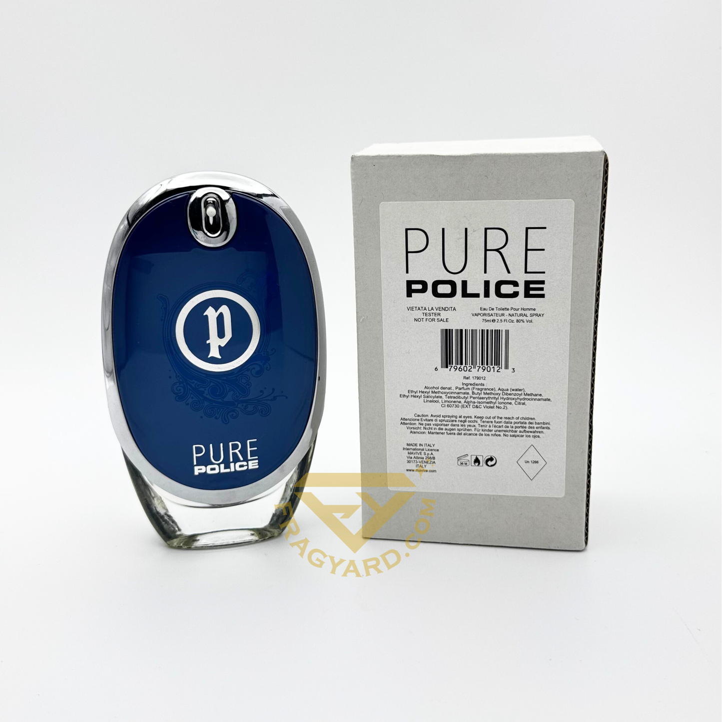 POLICE Pure For Men EAU DE TOILETTE 75ml 2.5FLOZ TESTER original