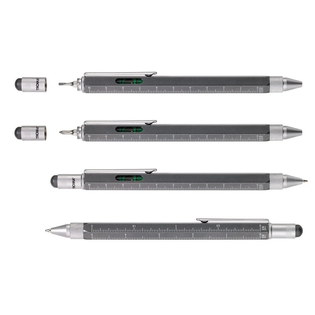 Troika Construction Pen PIP20 Multi-Tool Ballpoint Pen Titanium Grey