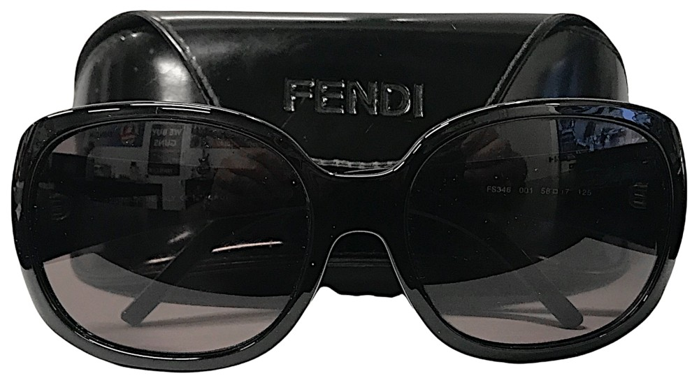 FENDI FS346 001 58-17-125 women sunglass new pack original made in Italy