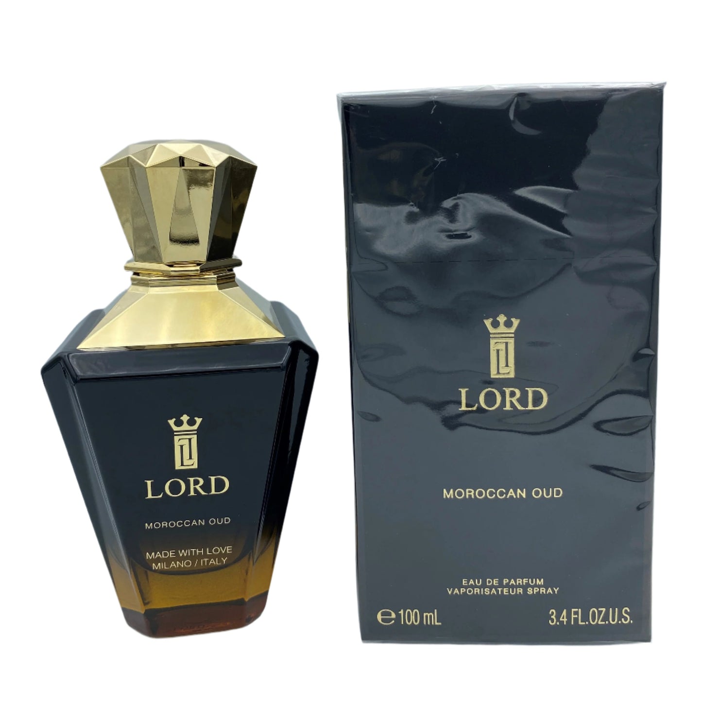 LORD MILANO MOROCCAN OUD EAU DE PARFUM UNISEX 100ML 3.4FLOZ IN DELUXE LUXURY BLACK WOODBOX