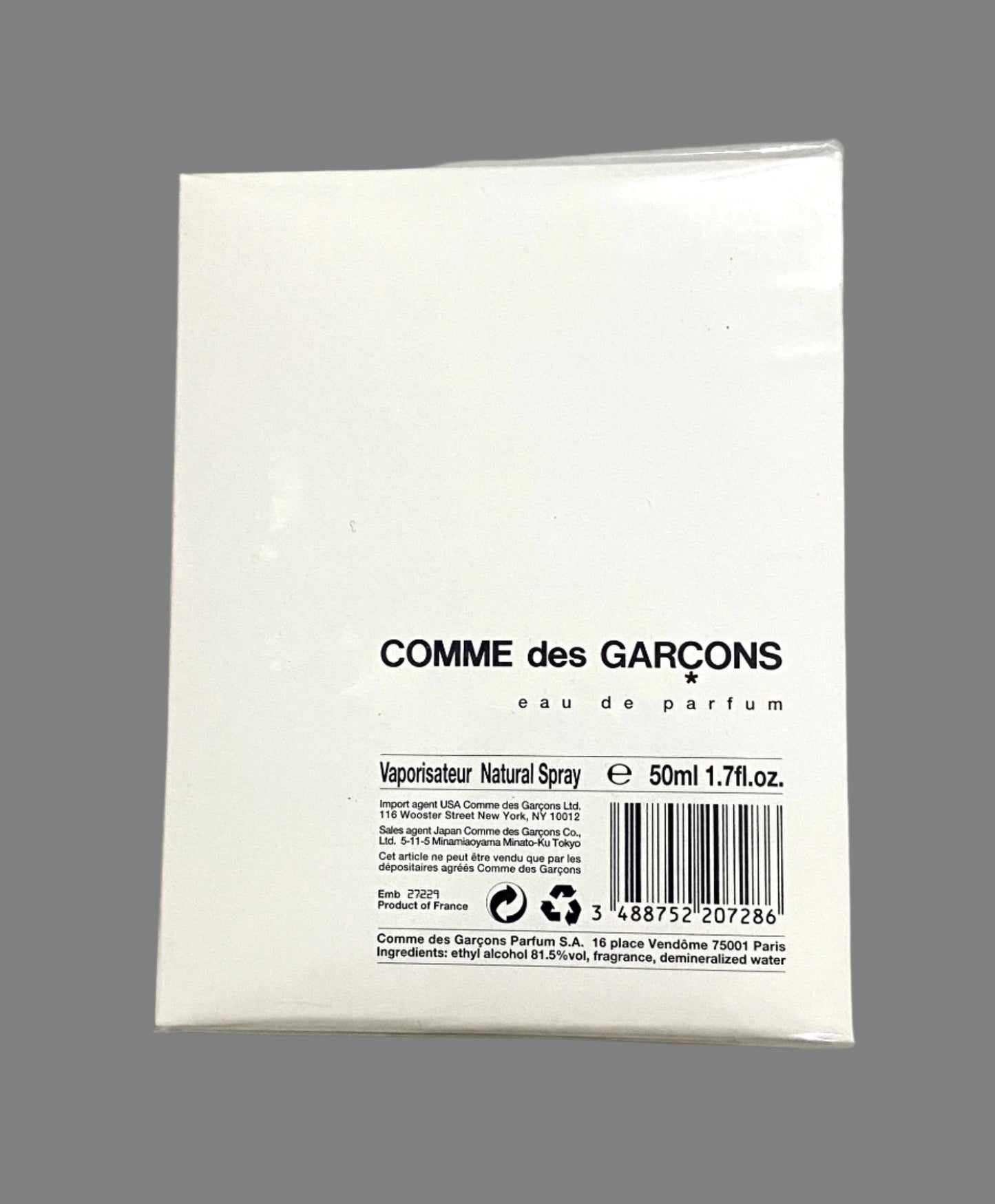 COMME Des GARCONS ORIGINAL Eau De Parfum 100ML 3.4 FL OZ Spray RARE UNISEX