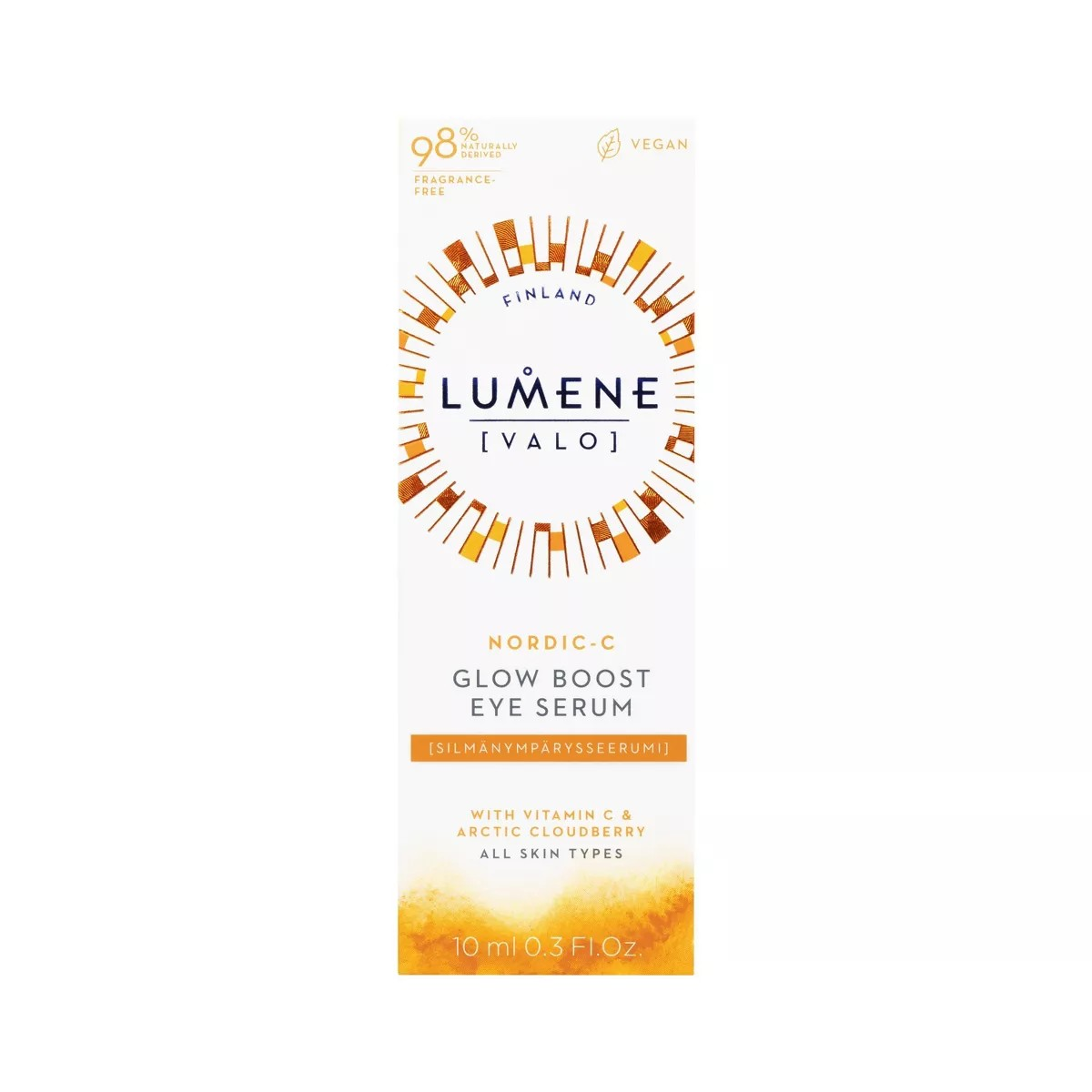 Lumene valo Nordc-c Glow Boost Eye Serum With vitamin c & Arctic Cloudberry all skin types 10ml