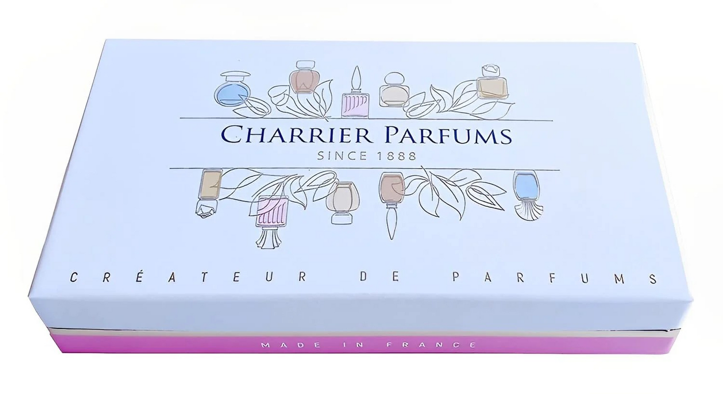 CHARRIER PARFUMS 10 Eaux de Parfum MINIATURE Gift Box 58.8 ml - Made in France