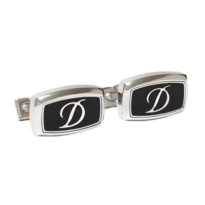 S.T. Dupont Black Lacquer and Black D Logo Cufflinks, 005502 st dupont