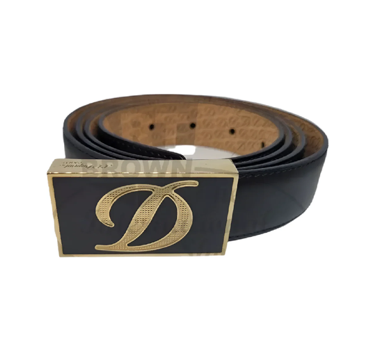 S.T. Dupont 051210 Line D Heritage Belt Chinese Lacquer and Yellow Gold Finish Original Guarantee