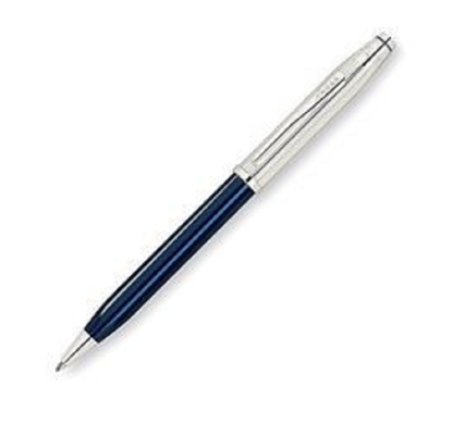 Cross Century II 462WG-2 Sterling Silver Translucent Blue Lacquer Ball Point Pen New with box original Guarantee