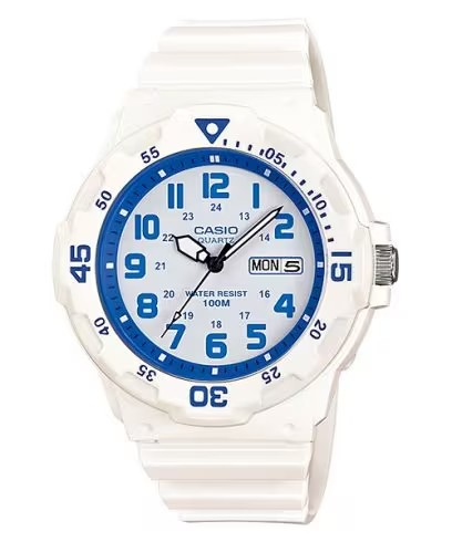 Casio Watch MRW-200HC-7B2VDF UNISEX White Dial Resin Analog Watch 4971850984252
