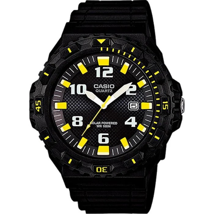Casio Watch MRW-S300H-1B3VDF Solar Powered ANALOG men's Watch Resin Black 4971850988793