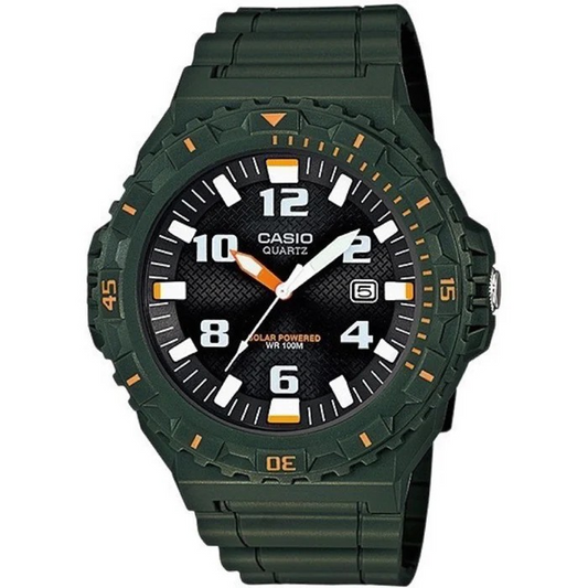 Casio Watch MRW-S300H-3BVDF Solar Analog 100M Military Green Watch 4971850920564