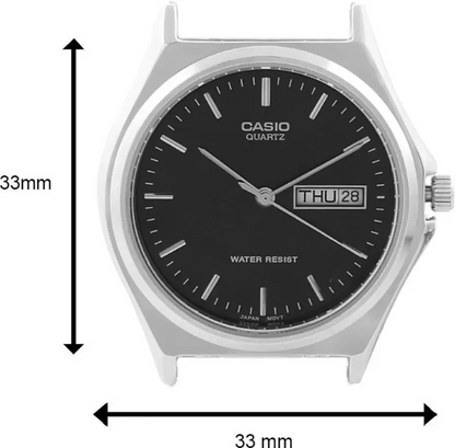 Casio Watch Men's Quartz Watch Analog Display and Stainless Steel Strap MTP-1240D-1ADF 4971850826668