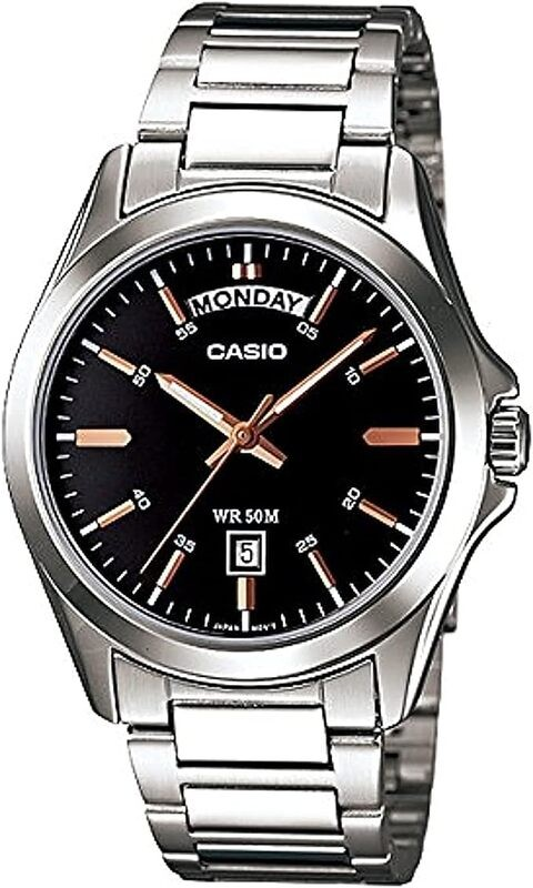 Casio Watch Silver MTP-1370D-1A2VDF Metal Men's Classic Analog Watch Day and Date display 4971850907978
