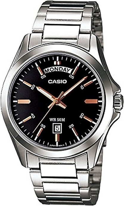 Casio Watch Silver MTP-1370D-1A2VDF Metal Men's Classic Analog Watch Day and Date display 4971850907978