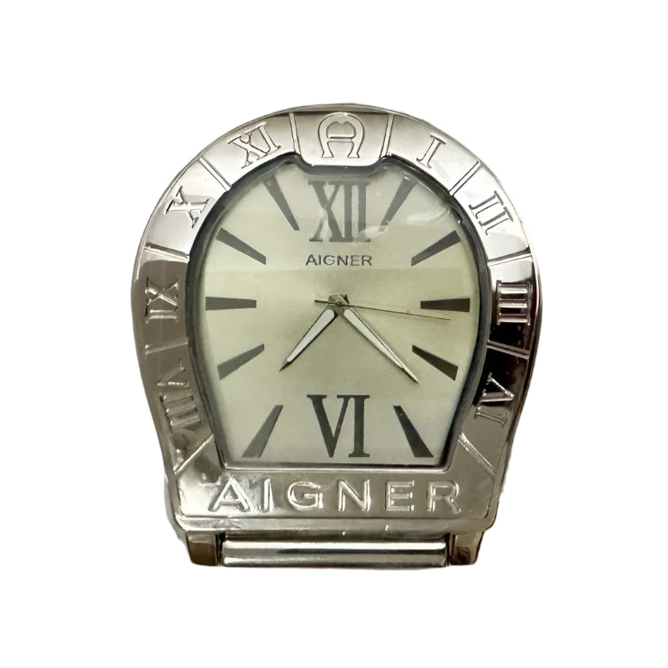 Aigner desk clock limited edition stainless steel swiss made new pack peace