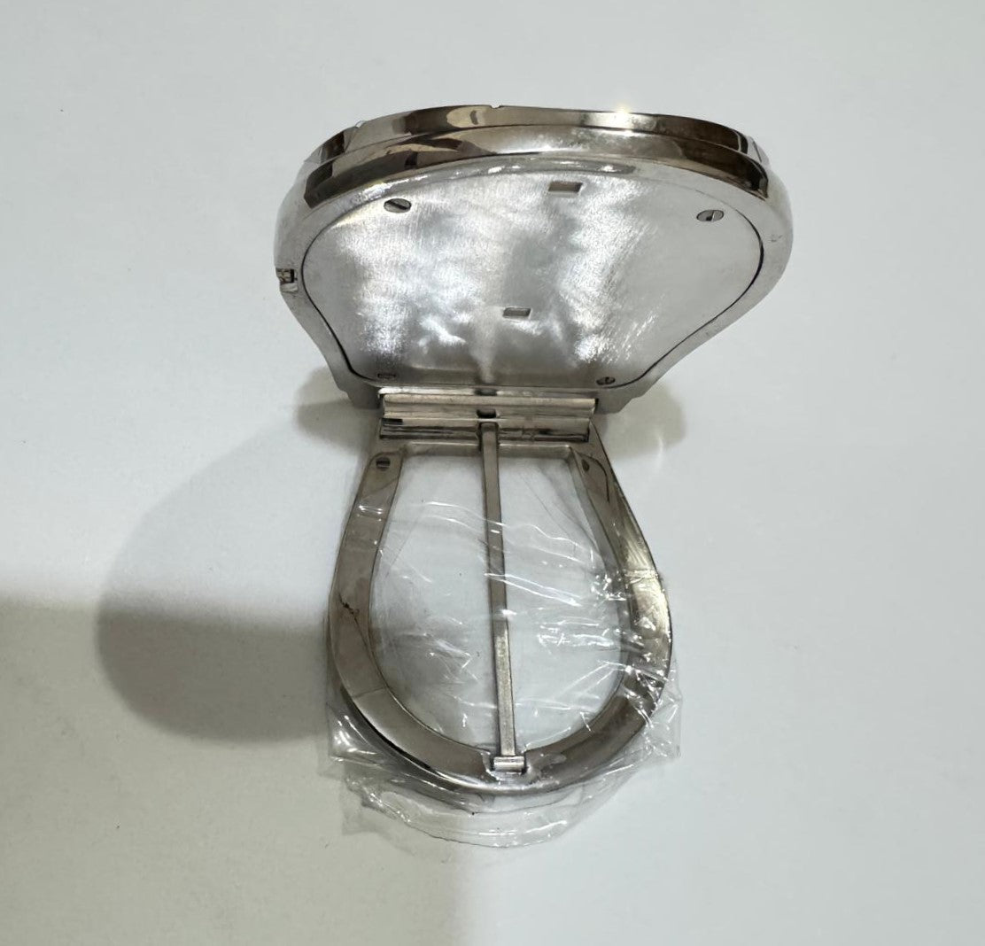 Aigner desk clock limited edition stainless steel swiss made new pack peace