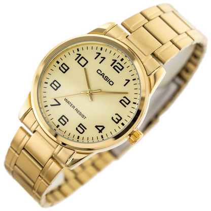 Casio Watch Men's Standard Analog Gold dial Watch MTP-V001G-9BUDF 4971850082590