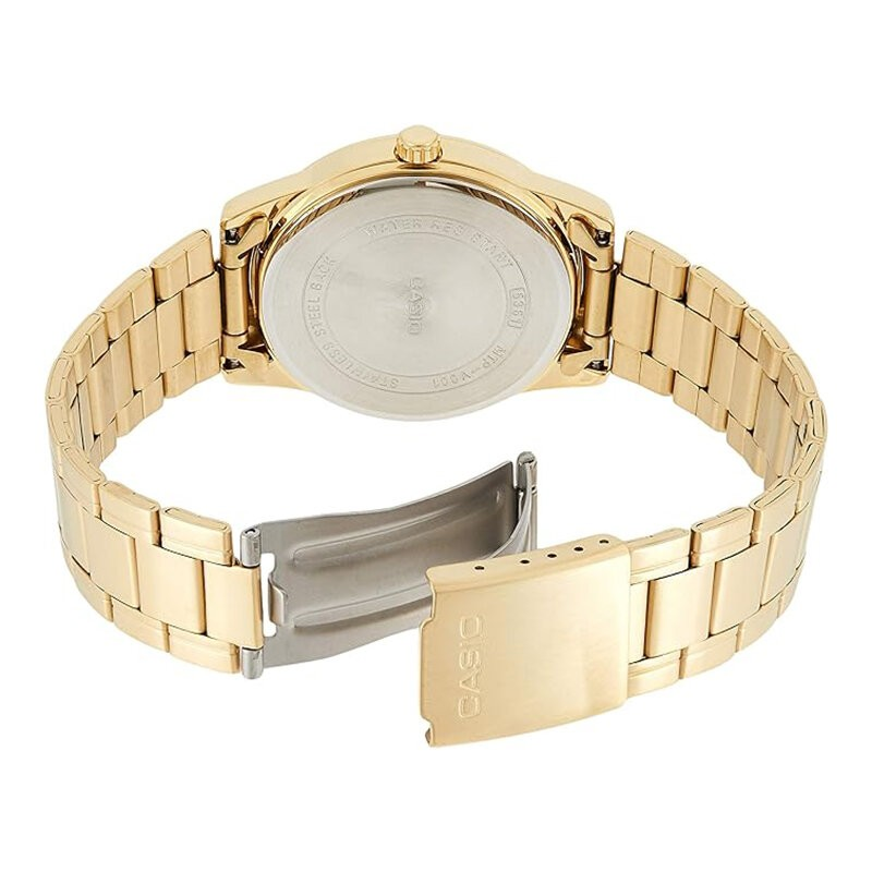 Casio Watch Men's Standard Analog Gold dial Watch MTP-V001G-9BUDF 4971850082590