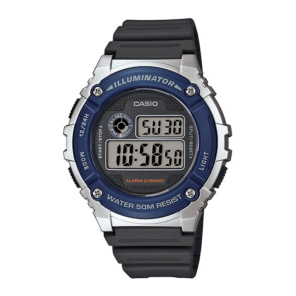 Casio Watch Black Plastic Unisex Watch W-216H-2AVDF 4971850999072