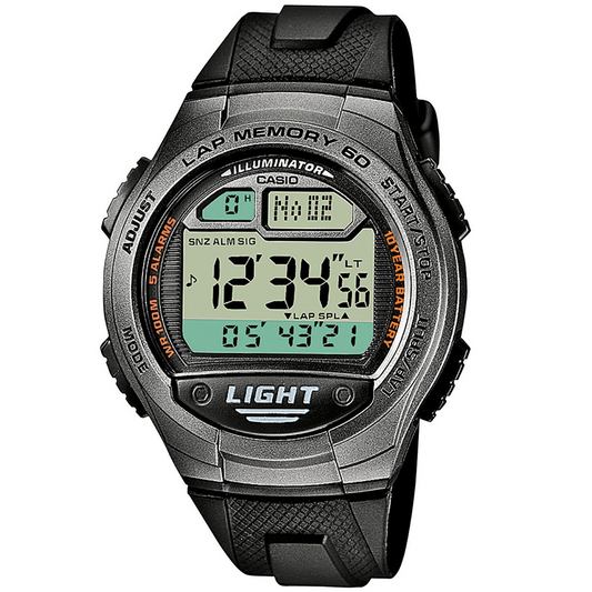 Casio Watch Digital Watch W-734-1A Wristwatch Men's Black World Time Sport 4971850944423