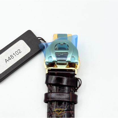 Aigner A48102 New Verona Ladies wrist watch Gold plated Genuine leather strap