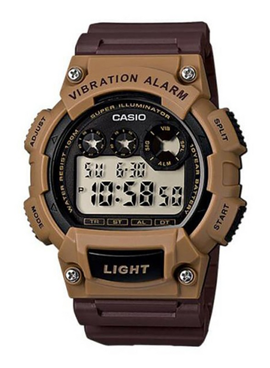 Casio Watch Digital Watch for Men with Resin Band, Water Resistant, W-735H-5AVDF, Brown-Black 4971850923336
