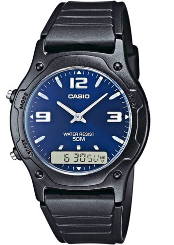 Casio Watch Analog Digital Quartz Dual Time AW-49HE-2AVDF Men's Watch