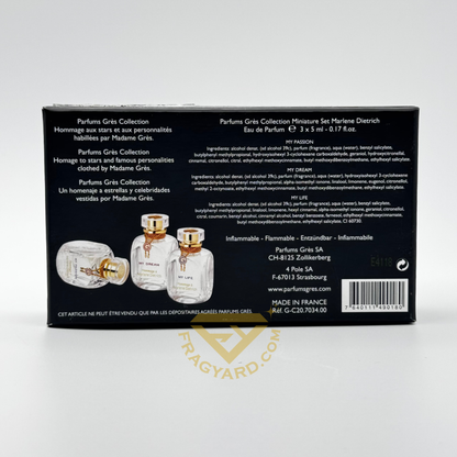 PARFUMS GRES COLLECTION MINIATURE SET MARIENE DIETRICH EAU DE PAFRUM 3 X 5ML