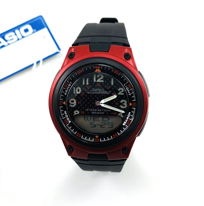 Casio Watch Men's Casio Black Classic Digital Analog Watch AW80-4BV AW-80-4BVDF