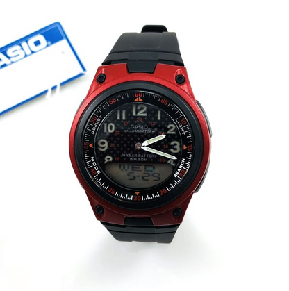 Casio Watch Men's Casio Black Classic Digital Analog Watch AW80-4BV AW-80-4BVDF
