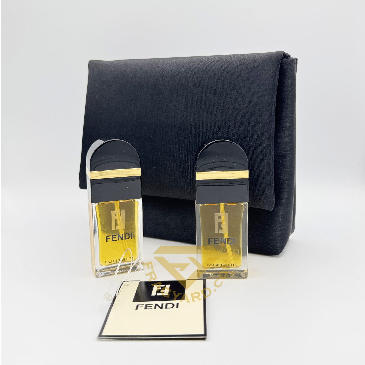 FENDI BY FENDI GIFT SET EAU DE TOILETTE 25ML X 2 PCS ORIGINAL + ORIGINAL FENDI LADIES POCHETTE BLACK