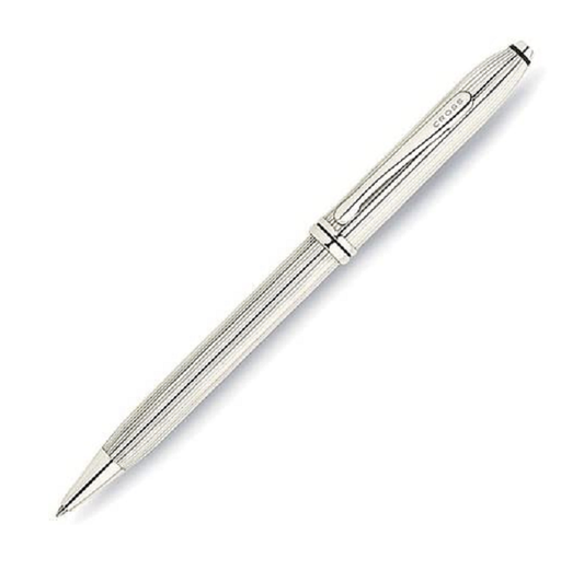 Cross H652 Townsend Sterling Silver plated Ballpoint Pen New with luxury box Original Guarantee