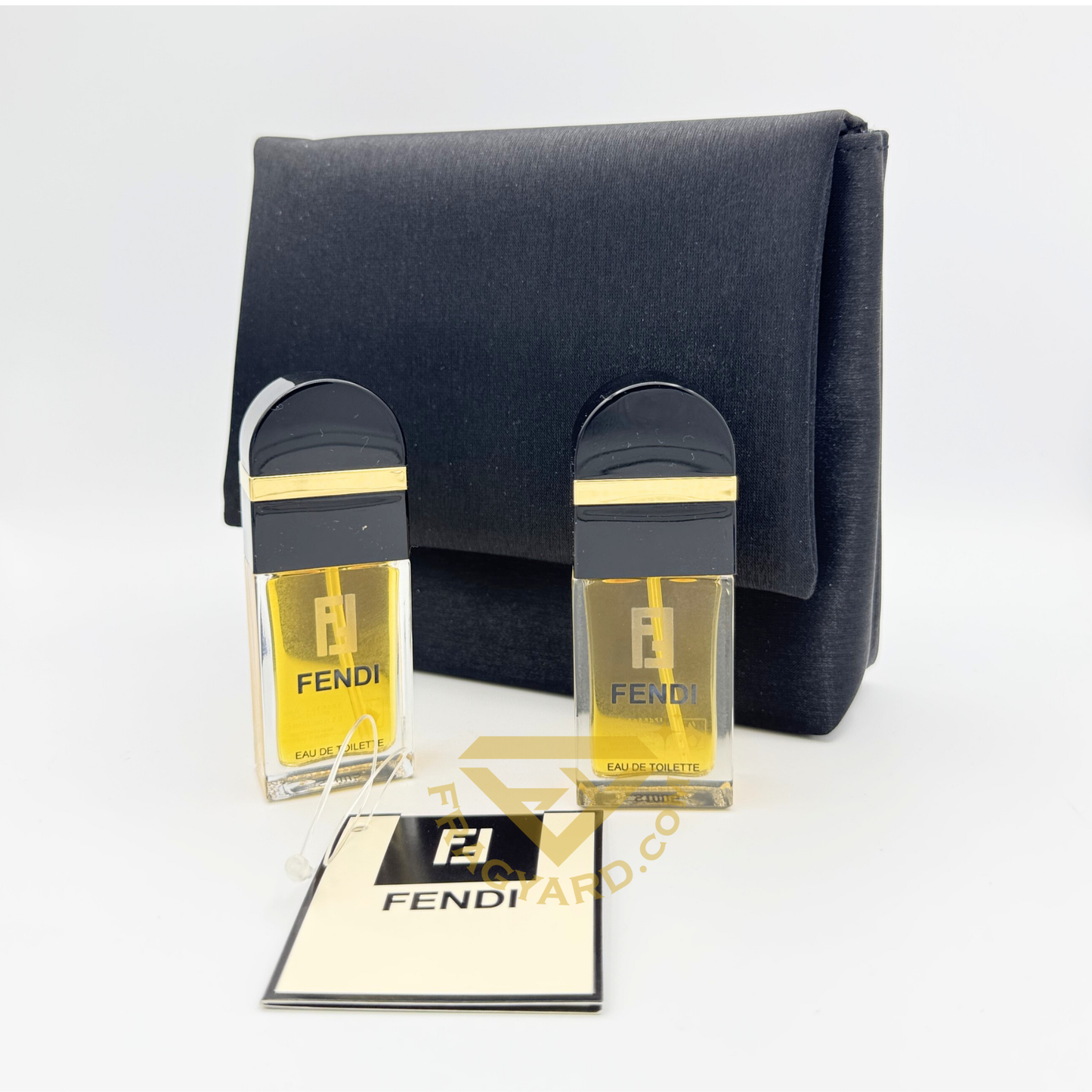FENDI BY FENDI GIFT SET EAU DE TOILETTE 25ML X 2 PCS ORIGINAL + ORIGINAL FENDI LADIES POCHETTE BLACK