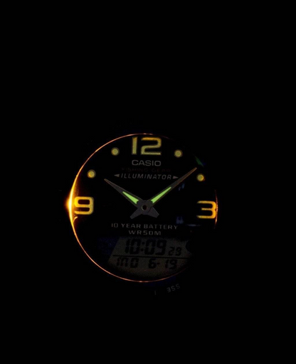 Casio Watch Analog Digital Out Gear Fishing Illuminator AW-82-1AVDF AW-82-1AV Men’s Watch