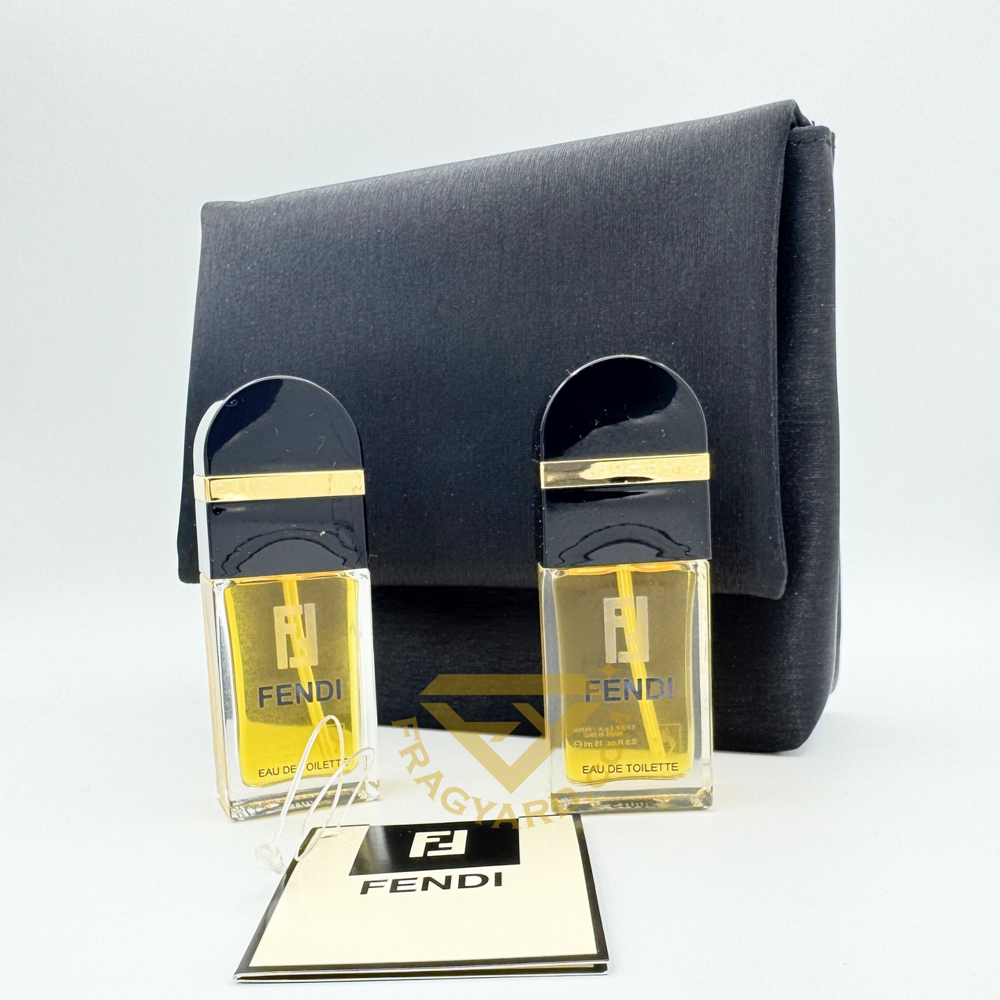 FENDI BY FENDI GIFT SET EAU DE TOILETTE 25ML X 2 PCS ORIGINAL + ORIGINAL FENDI LADIES POCHETTE BLACK