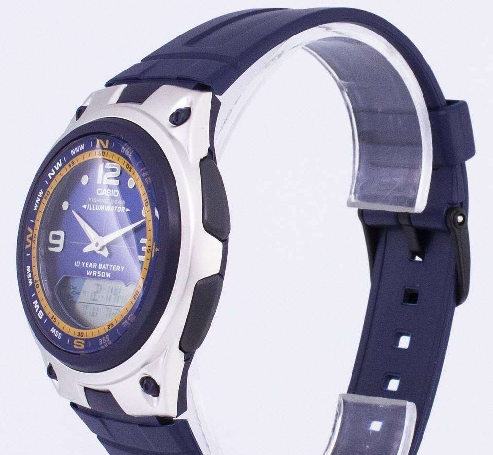 Casio Watch Analog Digital Out Gear Fishing Illuminator AW-82-2AVDF AW-82-2AV Men’s Watch