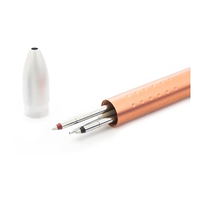 Staedtler Multi Function Pen Avant Grade Pink Silver, Blue & Red Ink Ballpoint Pen Plus 0.5mm Carmine pencil