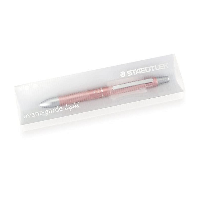 Staedtler Multi Function Pen Avant Grade Pink Silver, Blue & Red Ink Ballpoint Pen Plus 0.5mm Carmine pencil