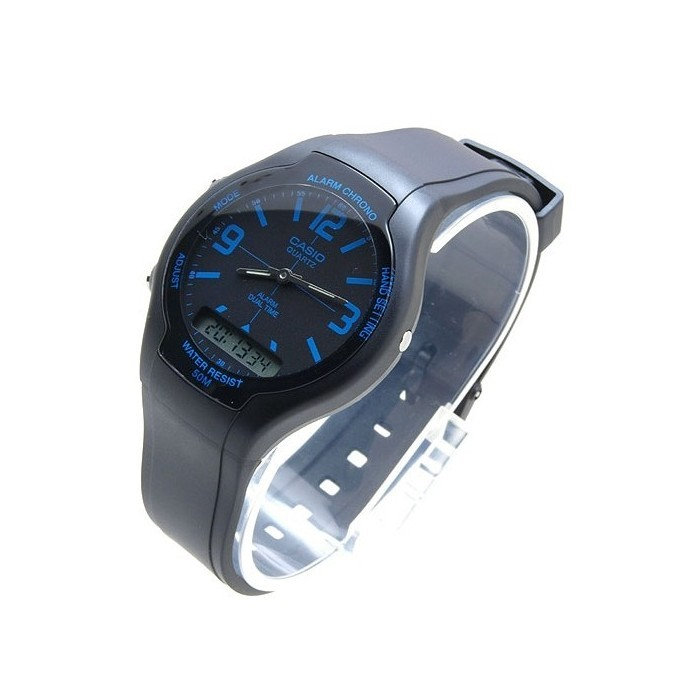 Casio Watch Alarm Chrono Mens Wrist Watch Gift for Him AW-90H-2BVDF