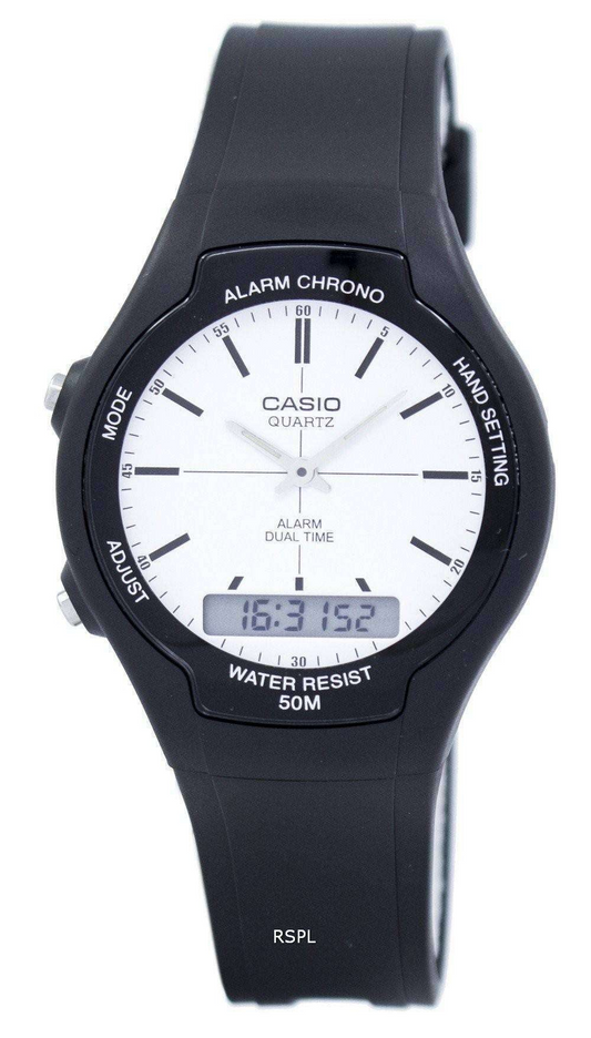Casio Watch Dual Time Alarm Quartz Analog Digital AW-90H-7EVDF Men’s Watch AW90H-7EV