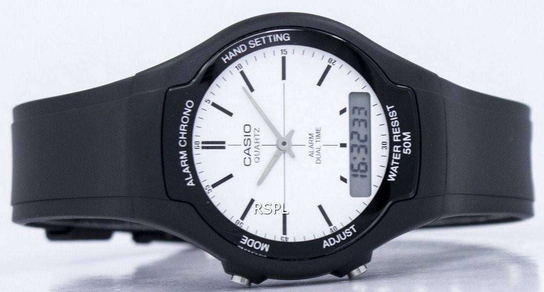 Casio Watch Dual Time Alarm Quartz Analog Digital AW-90H-7EVDF Men’s Watch AW90H-7EV