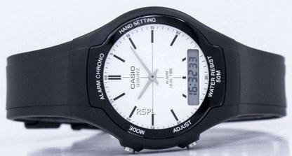 Casio Watch Dual Time Alarm Quartz Analog Digital AW-90H-7EVDF Men’s Watch AW90H-7EV