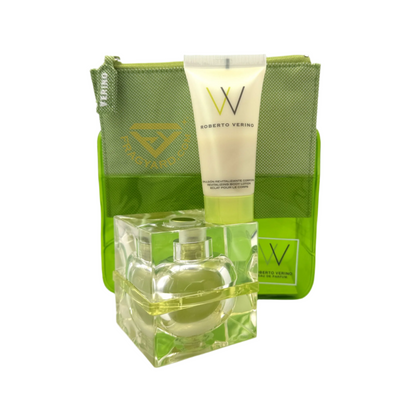 VV ROBERTO VERINO FOR WOMEN GIFT SET EAU DE PARFUM 50ML + 30ML BODY LOTION + SUMMER VANITY CASE
