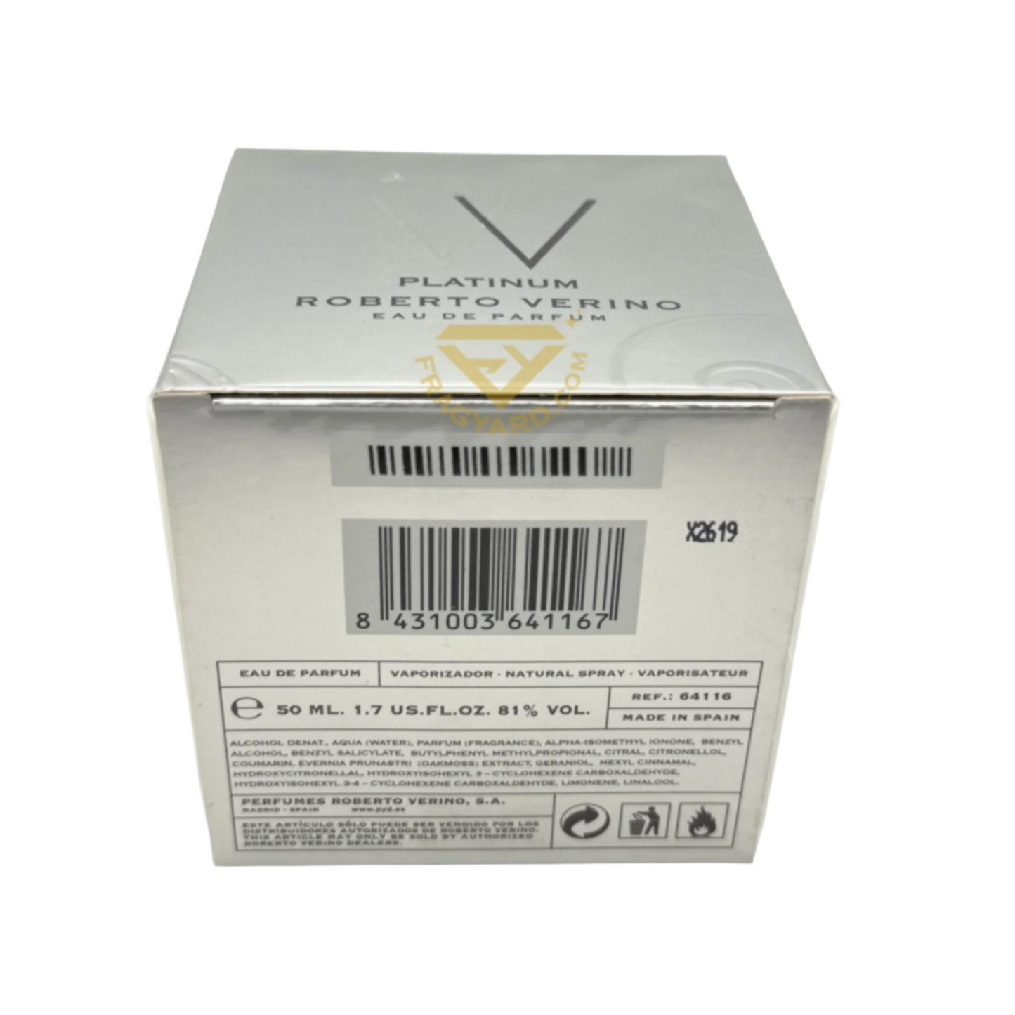 Roberto Verino Platinum EAU DE PARFUM natural spray