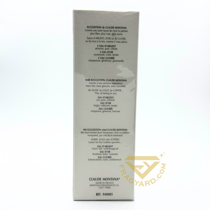 Montana Suggestion Eau D'Argent 100ml ,3.4 oz EDT for women spray new original vintage