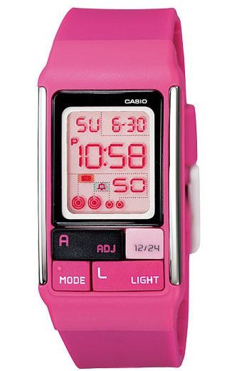 Casio Watch Women's Casio LDF-52-4ADR Pink Silicone Band Digital Watch LDF52-4A