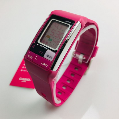 Casio Watch Women's Casio LDF-52-4ADR Pink Silicone Band Digital Watch LDF52-4A