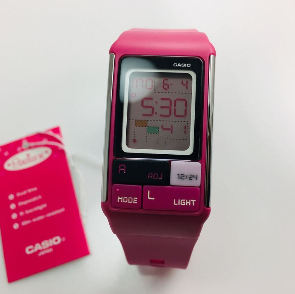 Casio Watch Women's Casio LDF-52-4ADR Pink Silicone Band Digital Watch LDF52-4A